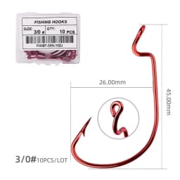 Fishing hooks 10pcs jig head crank hook Bass Offset fish hook for Soft Bait Crankbait carp sea Fishing Tackle accessories Pesca