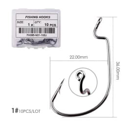 Fishing hooks 10pcs jig head crank hook Bass Offset fish hook for Soft Bait Crankbait carp sea Fishing Tackle accessories Pesca