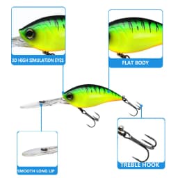 2023 Crankbait Fishing Lure Rock Bait Weights 11.4cm 21g Trolling Saltwater Lures Whoppers Trolling Lure Crank Bait Fake Fish
