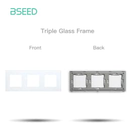 BSEED EU Standard Button Switch Part HDMI USB TV Internet Type-C Socket Function Parts With Glass Frame DIY Home Improvement