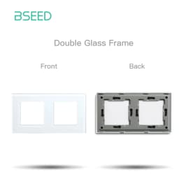 BSEED EU Standard Button Switch Part HDMI USB TV Internet Type-C Socket Function Parts With Glass Frame DIY Home Improvement