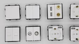 BSEED EU Standard Button Switch Part HDMI USB TV Internet Type-C Socket Function Parts With Glass Frame DIY Home Improvement