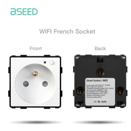 BSEED EU Standard Button Switch Part HDMI USB TV Internet Type-C Socket Function Parts With Glass Frame DIY Home Improvement