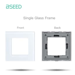 BSEED EU Standard Button Switch Part HDMI USB TV Internet Type-C Socket Function Parts With Glass Frame DIY Home Improvement