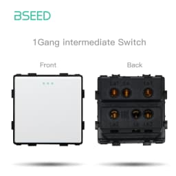 BSEED EU Standard Button Switch Part HDMI USB TV Internet Type-C Socket Function Parts With Glass Frame DIY Home Improvement