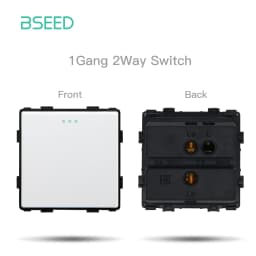 BSEED EU Standard Button Switch Part HDMI USB TV Internet Type-C Socket Function Parts With Glass Frame DIY Home Improvement