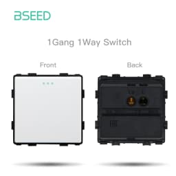 BSEED EU Standard Button Switch Part HDMI USB TV Internet Type-C Socket Function Parts With Glass Frame DIY Home Improvement