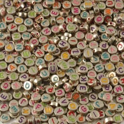 100/200/300/500PC Mixed White Letter Acrylic Beads Round Flat Alphabet Beads For Jewelry Making Handmade Diy Bracelet Necklace