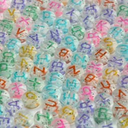 100/200/300/500PC Mixed White Letter Acrylic Beads Round Flat Alphabet Beads For Jewelry Making Handmade Diy Bracelet Necklace