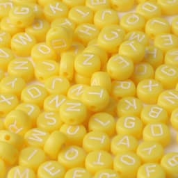 100/200/300/500PC Mixed White Letter Acrylic Beads Round Flat Alphabet Beads For Jewelry Making Handmade Diy Bracelet Necklace