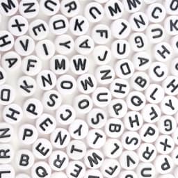 100/200/300/500PC Mixed White Letter Acrylic Beads Round Flat Alphabet Beads For Jewelry Making Handmade Diy Bracelet Necklace
