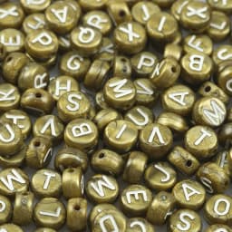 100/200/300/500PC Mixed White Letter Acrylic Beads Round Flat Alphabet Beads For Jewelry Making Handmade Diy Bracelet Necklace