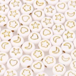 100/200/300/500PC Mixed White Letter Acrylic Beads Round Flat Alphabet Beads For Jewelry Making Handmade Diy Bracelet Necklace