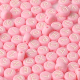 100/200/300/500PC Mixed White Letter Acrylic Beads Round Flat Alphabet Beads For Jewelry Making Handmade Diy Bracelet Necklace