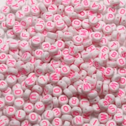 100/200/300/500PC Mixed White Letter Acrylic Beads Round Flat Alphabet Beads For Jewelry Making Handmade Diy Bracelet Necklace