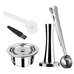 2 IN 1Reusable Vertuo Coffee Capsule Steel Stainless Metal for Nespresso Vertuoline Plus Machine Cream Coffee Filter