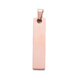 10PCS Rectangle Dog Tag Stainless Steel Pendant Necklace Military Soldiers Metal Stamping Blanks Tags Wholesale