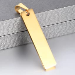10PCS Rectangle Dog Tag Stainless Steel Pendant Necklace Military Soldiers Metal Stamping Blanks Tags Wholesale