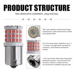 1PCS Py21w Ba15s P21w Led 1156 Bau15s Bulb Canbus 1157 Led Bay15d P21/5w Car Turn Signal Lamp Brake Backup Light 24V