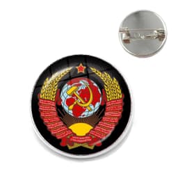 Vintage USSR Soviet Badges Sickle Hammer Brooches CCCP Russia Emblem Communism Sign Top Grade Collar Pins Badge Jewelry For Gift