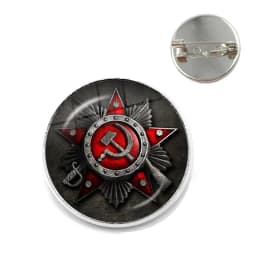 Vintage USSR Soviet Badges Sickle Hammer Brooches CCCP Russia Emblem Communism Sign Top Grade Collar Pins Badge Jewelry For Gift