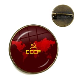 Vintage USSR Soviet Badges Sickle Hammer Brooches CCCP Russia Emblem Communism Sign Top Grade Collar Pins Badge Jewelry For Gift