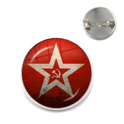 Vintage USSR Soviet Badges Sickle Hammer Brooches CCCP Russia Emblem Communism Sign Top Grade Collar Pins Badge Jewelry For Gift
