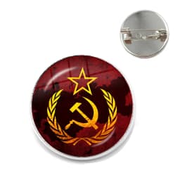 Vintage USSR Soviet Badges Sickle Hammer Brooches CCCP Russia Emblem Communism Sign Top Grade Collar Pins Badge Jewelry For Gift