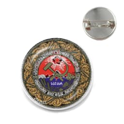 Vintage USSR Soviet Badges Sickle Hammer Brooches CCCP Russia Emblem Communism Sign Top Grade Collar Pins Badge Jewelry For Gift
