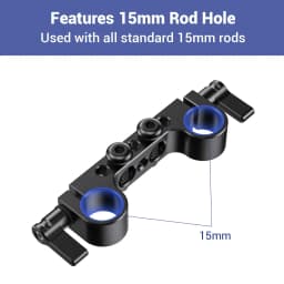 SmallRig Lightweight 15mm Railblock Rod Clamp w 1/4"-20 Thread for Sony and Other 15mm DSLR Camera Rig Shoulder Support 2Pc 2061