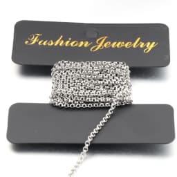 Semitree 2 Meters Stainless Steel BL Chains O Bulk Link Chain DIY Pendant Necklace Jewelry Findings Bracelets Making Accessories