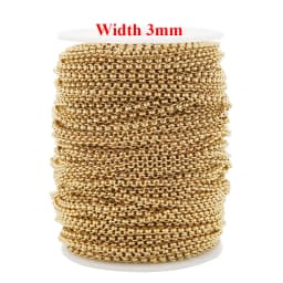 Semitree 2 Meters Stainless Steel BL Chains O Bulk Link Chain DIY Pendant Necklace Jewelry Findings Bracelets Making Accessories