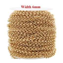 Semitree 2 Meters Stainless Steel BL Chains O Bulk Link Chain DIY Pendant Necklace Jewelry Findings Bracelets Making Accessories