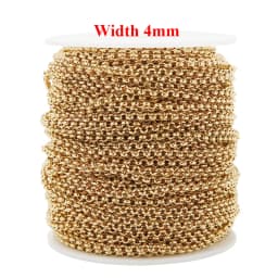 Semitree 2 Meters Stainless Steel BL Chains O Bulk Link Chain DIY Pendant Necklace Jewelry Findings Bracelets Making Accessories