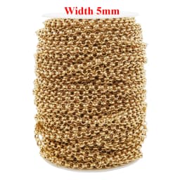Semitree 2 Meters Stainless Steel BL Chains O Bulk Link Chain DIY Pendant Necklace Jewelry Findings Bracelets Making Accessories