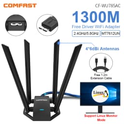 COMFAST 1200M MT7612U USB WiFi Dual Band 5G/ 2.4G Wifi Adapter Antenna Dongle LAN Adaptador Windows /Linux Desktop/Laptop/PC