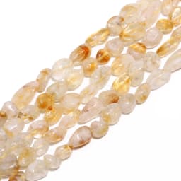 6-8mm Natural Irregular Yellow Citrines Quartz Crystal Stone Beads Loose Spacer Beads For Jewelry Making DIY Bracelet 15"Inches
