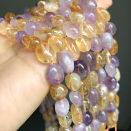 6-8mm Natural Irregular Yellow Citrines Quartz Crystal Stone Beads Loose Spacer Beads For Jewelry Making DIY Bracelet 15"Inches