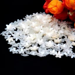 Matte White Transparent Crystal 10mm Five-finger Flower Sequins Paillettes Sewing Wedding Craft Women Garments Accessories 10g