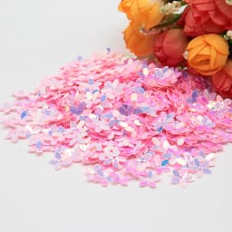 Matte White Transparent Crystal 10mm Five-finger Flower Sequins Paillettes Sewing Wedding Craft Women Garments Accessories 10g