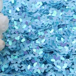 Matte White Transparent Crystal 10mm Five-finger Flower Sequins Paillettes Sewing Wedding Craft Women Garments Accessories 10g