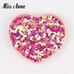 Matte White Transparent Crystal 10mm Five-finger Flower Sequins Paillettes Sewing Wedding Craft Women Garments Accessories 10g