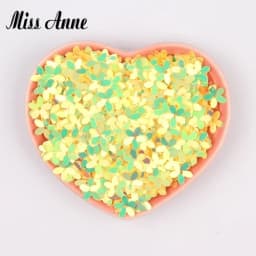 Matte White Transparent Crystal 10mm Five-finger Flower Sequins Paillettes Sewing Wedding Craft Women Garments Accessories 10g