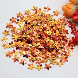 Matte White Transparent Crystal 10mm Five-finger Flower Sequins Paillettes Sewing Wedding Craft Women Garments Accessories 10g