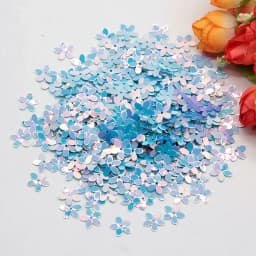 Matte White Transparent Crystal 10mm Five-finger Flower Sequins Paillettes Sewing Wedding Craft Women Garments Accessories 10g