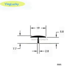 Yinglucky 32.8ft 10m Length 16mm /19mm Width Plastic T-Molding T Molding For Arcade MAME Game Machine Cabinet Chrome/ Black