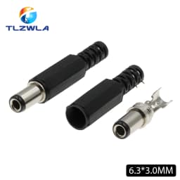 10PCS DC Power Plug 5.5*2.1mm 5.5* 2.5mm 3.5*1.35mm 6.3*3.0mm Adapter Connector Plug 2.5X0.7MM