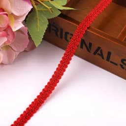 12mm Lace Trimming Ribbon Polyester Centipede Braided Lace Sewing Clothes Accessories Curve Lace DIY Craft Wedding Decor 2/5yard