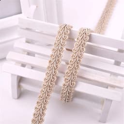 12mm Lace Trimming Ribbon Polyester Centipede Braided Lace Sewing Clothes Accessories Curve Lace DIY Craft Wedding Decor 2/5yard