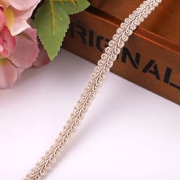 12mm Lace Trimming Ribbon Polyester Centipede Braided Lace Sewing Clothes Accessories Curve Lace DIY Craft Wedding Decor 2/5yard